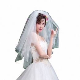 bridal Veil Wedding Party Photo Short White Soft Mesh Card Veil Wedding Veil Bridal Veils Wedding Accories 31mV#