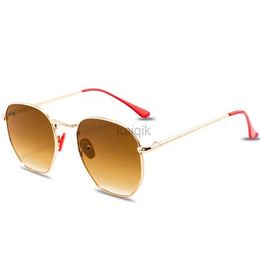 Sunglasses Lenses for Women Y2k Accessories Sunglasses Men Trend Metal Frame Polygon High Quality Polarised Man Sunglasses 240416