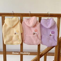 Dog Apparel Pet Lamb Fleece Hooded Sweater Cute Candy Autumn Winter Coat Puppy Clothes Designer