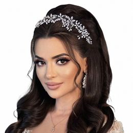 topqueen Pearl Wedding Headband with Comb Woman Hair Accories Rhineste Bride Headpiece Princ Tiara Bridesmaid Gift HP128 Q6Ur#