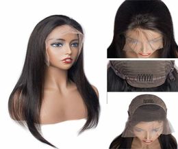 13x6 Lace Front Human Hair Wigs Bleached Knots Pre Plucked Remy Brazilian Straight Lace Front Wig With Baby Hair5007017