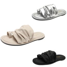 Designer Scuffs slippers slides women sandals Beige Silver Black womens fashion Flip Flops scuffs size 35-40 GAI