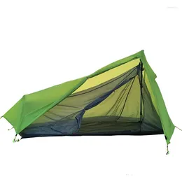 Tents And Shelters Outdoor Ultralight One Person Tent Camping Hiking Double Layer 15D Nylon Silicon Coating (no Pole)