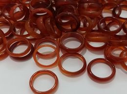 Natural handmade red agate rings ship ping0123456784433889