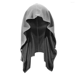 Towel Sweat Wicking Neck Scarf With Buttons Instant Hoodie Set For Men Sun Protection Sports