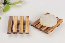 Wood Wooden Soap Dish Storage Tray Holder Bath Shower Plate Bathroom NEW Worldwide Store DHL 9283113