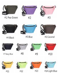 New Pink Black Zipper Fanny Pack Clutch 14 Colours Waist Belt Bag Fashion Beach Purse Bags Waterproof Handbags Purses Mini Waistpac6179248