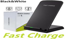 10W Fast Wireless Charger QI Standard Phone Holder Dock Station With Charging Cable For iPhone 13 12 SE2 X XS MAX XR 11 Pro 8 Sams1983796