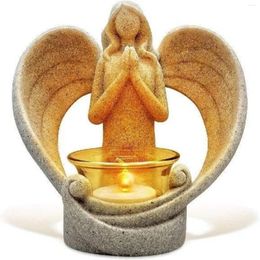 Candle Holders Holder Angel Figurines Craft Resin Sympathy Gift In Memory Of Loved One Statue Home Decoration