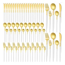 Forks 60 Pieces Stainless Steel Tableware Set Flatware Cutlery Utensils For Home Restaurant Apartment