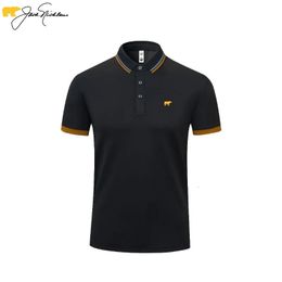 Mens Short Sleeve Polo Shirt Athleisure TShirt Slim Fit Summer Fashion Embroidery Golf 240401