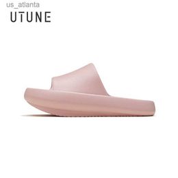 Slippers UTUNE Men Fitness Body Swing Sliipers For Home Leg Slimming Shoes Building Thick Sole Black 15cm Health H240416 GZJK