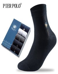 PIER POLO Fashion Brand Crew Cotton Calcetines Hombre Business Male Embroidery Dress Socks Men Gift 2010123627993