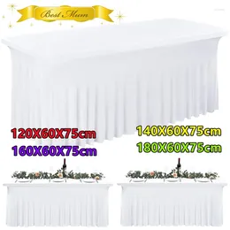 Table Skirt Polyester Rectangular Cover Conference Room Exhibition Cloth Tablecloth Wedding Party El Decor