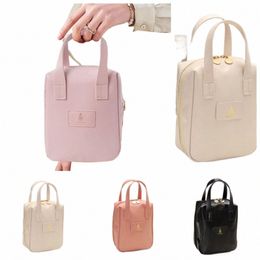 carry- Makeup Bag Women Elegant PU Leather Cosmetic Pouch Travel Toiletries Organiser Storage Handbag s7LB#