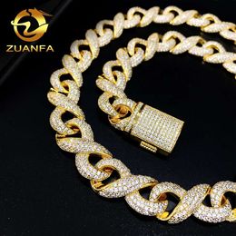 Wholesale Price Fashion Necklace Brass Micro Pave Iced Out CZ Diamond Custom Hip Hop Jewellery Cuban Link Chain