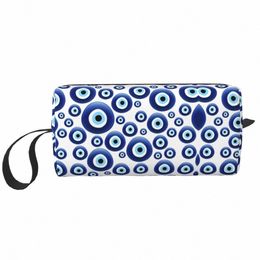 mediterranean Evil Eye Protecti Travel Toiletry Bag Turkish Tribes Amulet Cosmetic Makeup Organiser Beauty Storage Dopp Kit d14x#