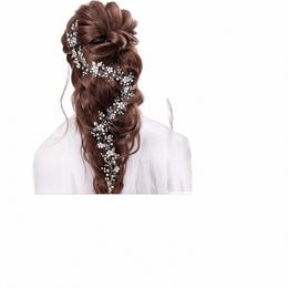 bridal Crystal Lg hair vine Hairband Wedding Handmade Hair Jewellery for Brides Wedding Hair Accories t9Kd#