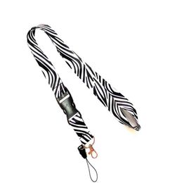 The new zebra pattern mobile phone lanyard key chain strap certificate neck has a variety of styles to choose from AA2203183706145