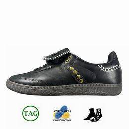 2024 Wales Bonner Sapatos de impressão de leopardo casual masculino Mulher Designer Trainers Cloud White Core Designer colegiado Sapatos ao ar livre Esportes planos tênis Tamanho 36-45