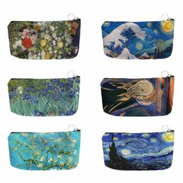 van Gogh Oil Painting Cosmetic Bag Starry Night Sunfr Print Fi Lipstick Storage Bag Ladies Portable Cosmetic Bag X5qL#