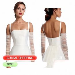 20a Wedding Dr Sleeves Attachment Accory Women's Arm Sleeves Bridal Gloves Removable Bolero Soft Tulle Accories Black a1w6#