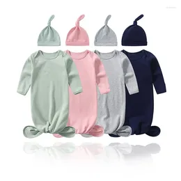 Shorts Solid Colour Born Baby Sleeping Bag And Hat Set Girl Boy Anti Kick Jumping Swaddle Wrap Blanket 0-6M