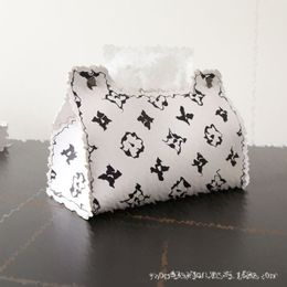 Fabric Tissue Box Cotton and Linen Napkin Boxes Tissue Bag Tea Table Decoration New Chinese Style Tissue Box