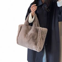 winter Faux Fur The Tote Bag for Women Plush Handbag Designer Brand Fluffy Wool Shoulder Bag Women Furry Crossbody Menger Bag g0lG#