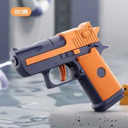 Gun Toys Mini Desert EagleWater Gun Small ZP5 Revolver Manual Pistol Outdoor Beach Poor Toy Mechanical Continue Fire Water Gun for Kids 240416