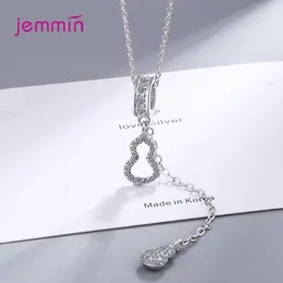 Pendant Necklaces Arrival 925 Sterling Silver Peanut Friend Chain Necklace For Women Girls Party CZ Crystal Wholesale