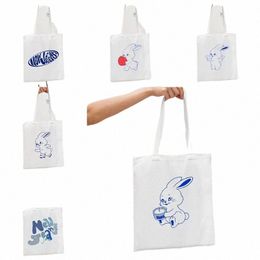 rabbit Pattern Tote Bag New Jeans Bag Kpop Fi Shop Organiser Bags Souvenir for Bunnies Collecti Gift Girl New Album X0iZ#