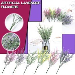 Decorative Flowers 1pc Bundles Fake Artificial Lavender Faux Purple For Home Wedding Garden Patio Window Table Indoor Outdoor Decor