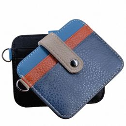 retro Leather Credit Busin Mini Card Wallet 2022 Cvenient Man Women Smart Wallet Busin Card Holder C Wallet Card Case W01u#