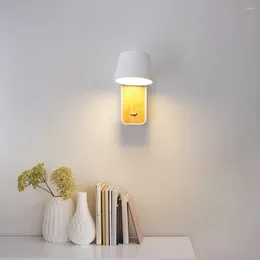 Wall Lamp Bedroom Bedside Room Reading Spotlight Led Modern Simple El Rotating Light