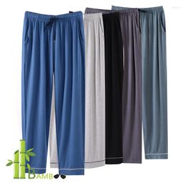 Men's Sleepwear Lightweight Bamboo Fibre Viscose Bottom Ultra-Soft Jersey Knit Pyjama Pants Lounge Trousers Nightwear Men Sleeping Wear