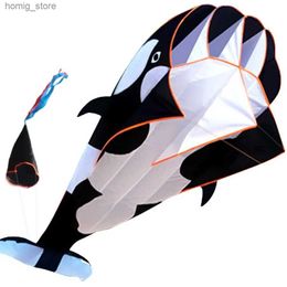 The newly arrived outdoor entertainment and sports single line software whale/dolphin kite/animal kite with handle chord flies well Y240416