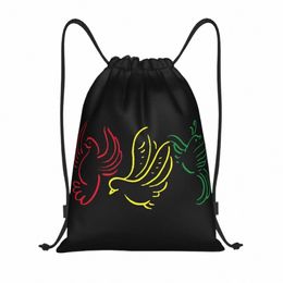 custom Ajaxs Bobs Marleys 3 Little Birds Drawstring Bags for Shop Yoga Backpacks Men Women Sports Gym Sackpack 73hk#