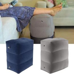 Pillow Inflatable Foot Rest With Pump 3 Layers Adjustable Height Adults Kids Car Train Air Plane Bed Travel Stool