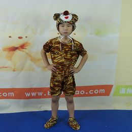 Drama dei bambini Custom Little Animal Tiger Performance Costume