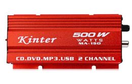 Kinter MA150 AMP 2CH 500W USB HiFi Digital Stereo Amplifier Car Motorcycle Boat MP3MP4CD MA1509513403