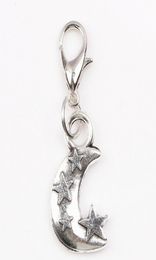 20pcslot DIY Moon Star Floating Locket Charms Dangle Pendant with Lobster Clasp Fashion Jewelrys As Gift6307767