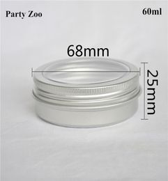 60ml Aluminium Box Packing Tins 60g Finger Spinner Container Cosmetic Cream Jar With Window Cap7211035