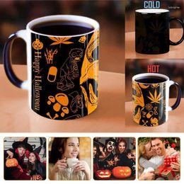 Mugs Color Changing Coffee Creative Design Mug Valentines Day Preferred Gift Heat Sensitive Ceramic Cup Accessory