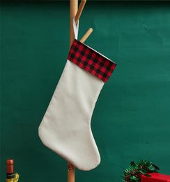 Sublimation Christmas Stockings Gift Candy Bag Polyester Hanging On the tree for Christmas Decoration Z111475372