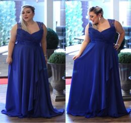 Plus Size Custom Made A line Chiffon Prom Dresses Royal Blue Off Shoulder Formal Evening Gowns Bridesmaids Dresses Mothers039 D8611245