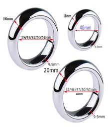 6 Size Metal Cock Ring sexyToys For Men Penis bondage lock Delay Ejaculation Rings Weight Cockring sexy Toys Adults 189714062