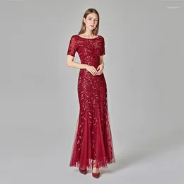 Party Dresses Women's Sequin Cocktail Maxi Mesh Glittering Floral Red Elegant Evening Gown Luxury Plus Size Casual