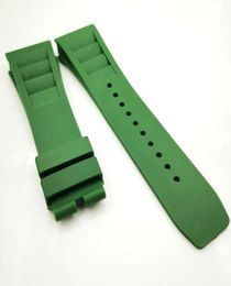 25mm Green Watch Band Rubber Strap For RM011 RM 5003 RM500104684271