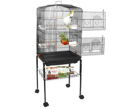 59039039 Rolling Bird Cage Parakeet Finch Budgie Conure Lovebird House with Stand3205830